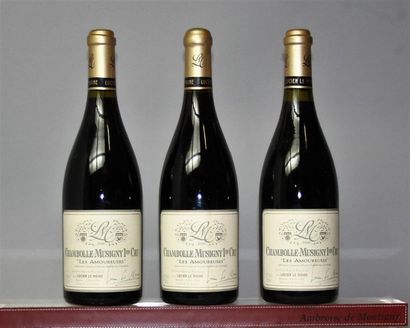 null 3 bouteilles 
CHAMBOLLE MUSIGNY 1er cru "LES AMOUREUSES" - LUCIEN LE MOINE 
2000...