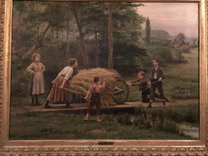 null César PATTEIN (1850-1931)
Le retour du foin
Toile 
60 x 80 cm 