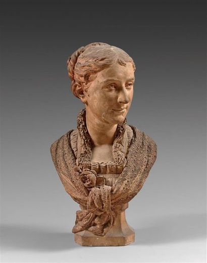null Théodore Charles Gruyère (1814-1885 )
Portrait de femme
Buste en terre cuite.
Signé...
