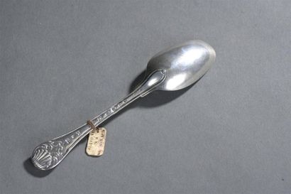 null Petite cuillère en argent par Thomas Germain, Paris 1739
Modèle filet, la spatule...