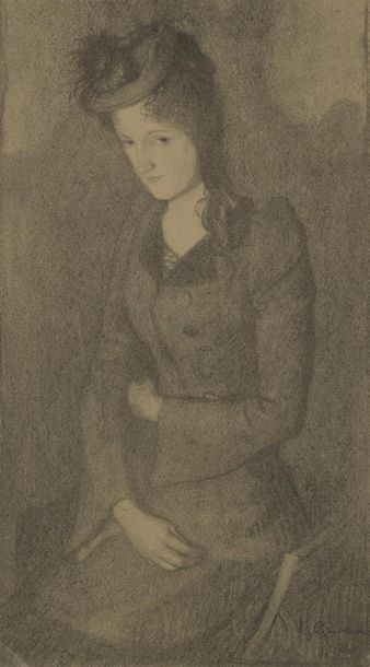 Georges. GRIVEAU (1863-?) Portrait de femme,...