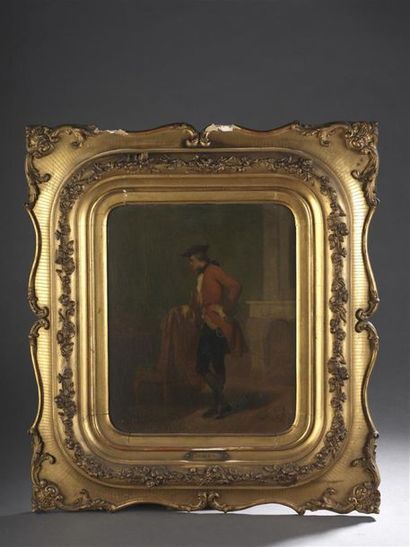 null Francois de BACKER (1812-1872)
Homme de qualité dans un intérieur
Panneau de...