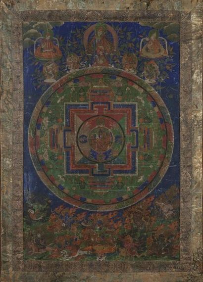 Thangka de Mandala Tibet, début du XIXe siècle...
