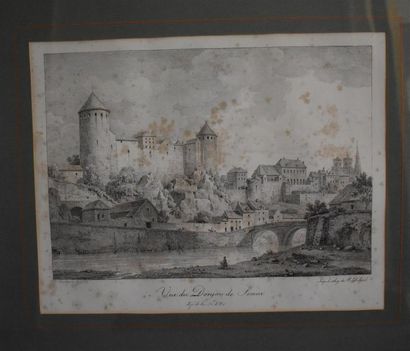 null D'après Constant BOURGEOIS DU CASTELET (1767-1841)
Vue du donjon de Semur et...