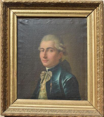 null Ecole française du XVIIIe siècle
Portrait d'homme en buste
Huile sur toile
59...