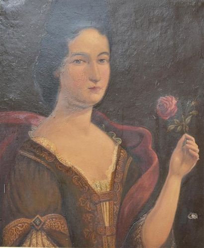 Dans le goût du XVIIe siècle Femme à la rose...