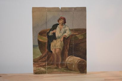 null D'après Charles-Louis MOZIN (1806 - 1862)
Retour de pêche
Lithographie
16,5...