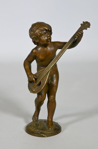  Auguste Moreau (1834-1917) d'après, sculpture en bronze à patine brune figurant... Gazette Drouot