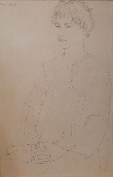 null Michel CIRY (1919-2018) Portrait de jeune homme, 1962 Gravure signée en haut...