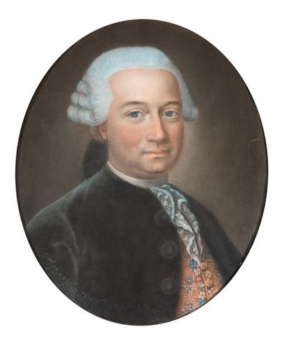null Ecole FRANCAISE du XVIIIème siècle Portrait de Monsieur Le Monnier, architecte...