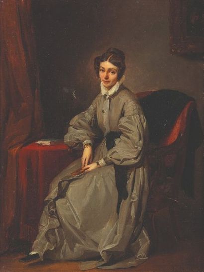 null Ecole FRANCAISE vers 1820, entourage de Claude-Marie Dubuffe Portrait de Lilia...