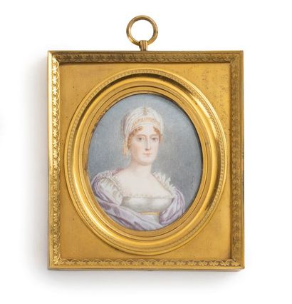 null Ecole FRANCAISE du XIXème siècle Portrait présume de l’Impératrice Marie Louise...
