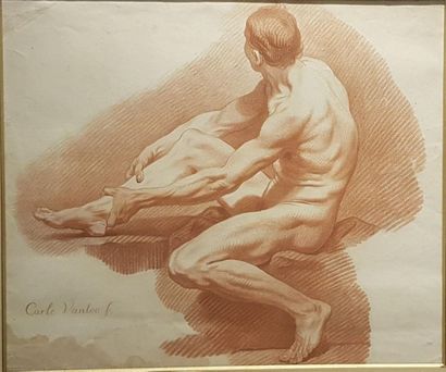 null Académie d'homme d'après Carle VANLOO - reproduction
41 x 48,5 cm

