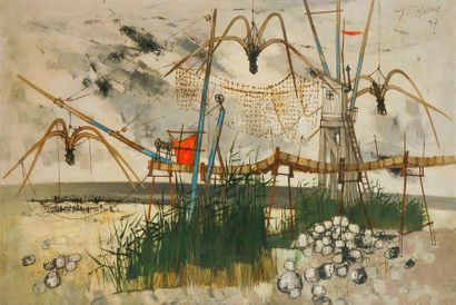 null Yves GANNE (né en 1931)

Saint-Brévin, Les Pêcheries, 1957

Huile sur toile.

Signée...