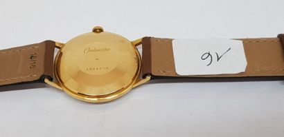 null ETERNA, MATIC. "Centenaire". Bracelet montre en or jaune, 750 MM, fond crème,...
