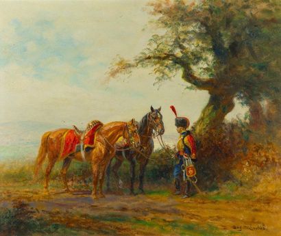 null Eugène PÉCHAUBES (1890-1967)

Military and horses

Oil on canvas signed lower...