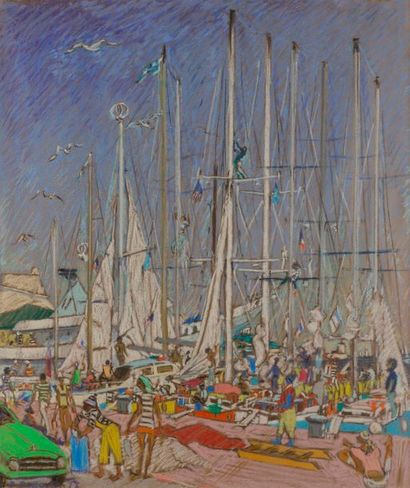 null PRUVOST Pierre (1921-2008)

Antibes, the sailboats, 1976

Pastel.

Signed and...