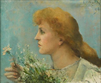 null ROTH Clémence (1858- 1908)

Profil de jeune fille rousse tenant un bouquet de...