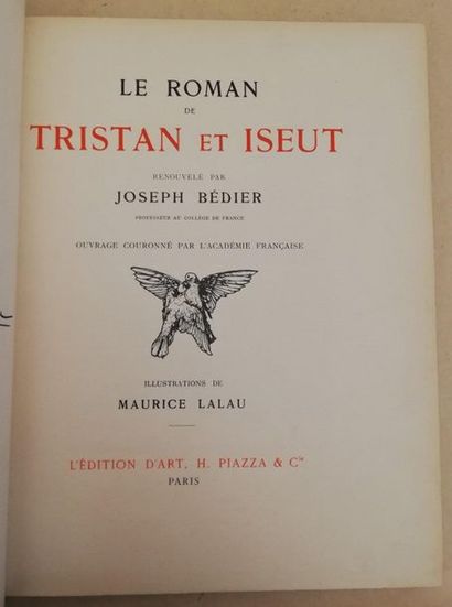 null BEDIER et LALAU.- Le Roman de Tristan et Iseut. Renouvelé par Joseph Bédier....