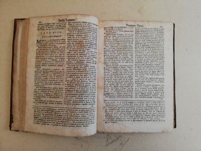 null BUOMMATTEI (B). Della lingua toscana libri due. Venezia, Brtoli, 1751 ; in-...