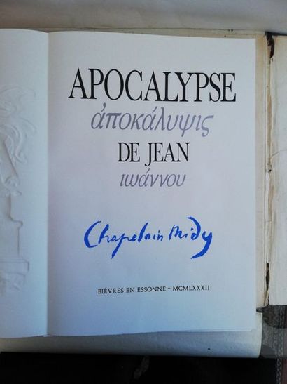 null [CHAPELAIN-MIDY].- Apocalypse de Jean. Bièvres, Pierre de Tartas, 1982 ; in-folio...