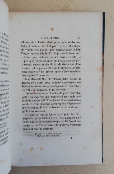 null CHATEAUBRIAND (Fr.-R. de). Vie de Rancé. Paris, Delloye, s.d., 1844 ; in-8,...