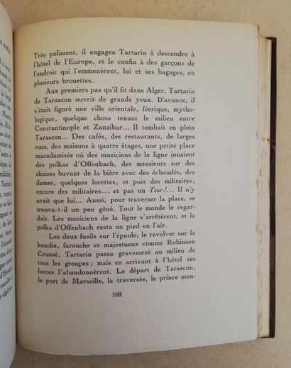 null DAUDET (A.). Tartarin de Tarascon. Paris, L'emblème du secrétaire, 1939 ; in-8,...