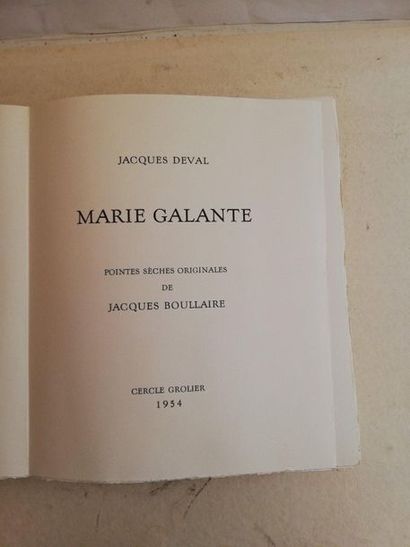 null DEVAL (J.). Marie Galante. Pointes sèches originales de Jacques Boullaire. Paris,...