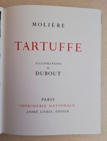 null DUBOUT (A.) et MOLIÈRE. OEuvres. Tartuffe - L'école des femmes - Le malade imaginaire...