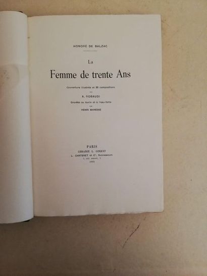 null BALZAC (H de). La femme de trente ans. Paris, Carteret, 1902 ; grd in-8, Bradel,...