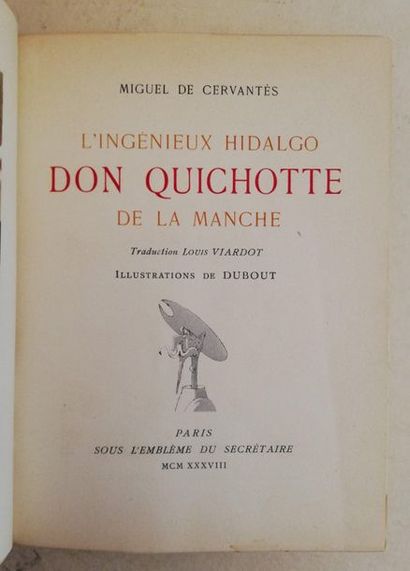 null DUBOUT (Al.) et CERVANTES (M.). L'ingénieux hidalgo Don Quichotte de la Manche,...