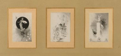 null Henri Patrice DILLON (San Francisco 1851 - Paris 1909)
Six projets d'illustrations...