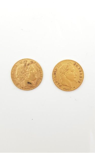 null Deux pièce de 10 Francs Or : 1866 (BB-BARRE) et 1899 (A-L.MERLEY)

(Vente sur...
