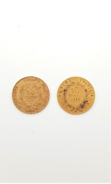 null Deux pièce de 10 Francs Or : 1866 (BB-BARRE) et 1899 (A-L.MERLEY)

(Vente sur...