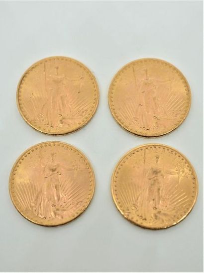 null Quatre pièces de 20 Dollars Or : 1927 (CA)

(Vente sur désignation. récupération...