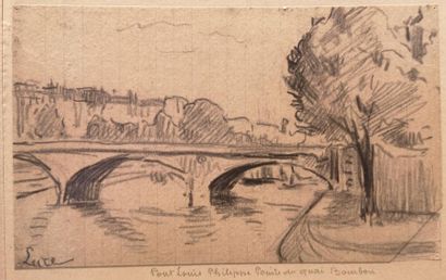 null Ecole FRANCAISE vers 1900
Le Pont Louis - Philippe à Paris
Le Petit pont et...