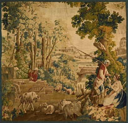 null Scène pastorale
Tapisserie en laine
Fin du XVIIIème siècle 
190 x 190 cm 
Voir...