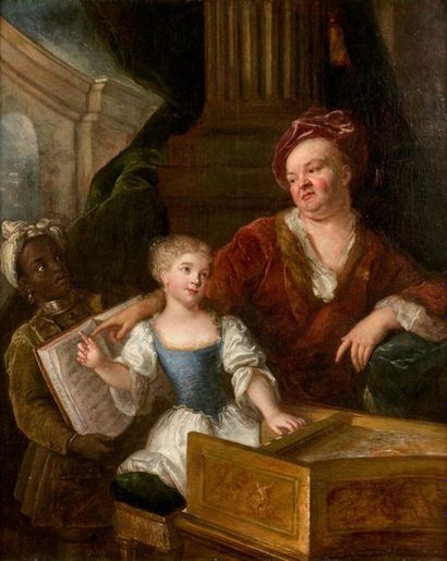 null Attribué à Alexis GRIMOU (Argenteuil, 1678 - Paris, 1733)
La leçon de musique
Toile
Hauteur...