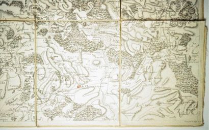 null Carte du XVIIIe siècle par Chalandier. 
Carte entoilée de Sedan et ses environs...