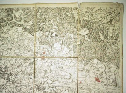 null Carte du XVIIIe siècle par Chalandier. 
Carte entoilée de Sedan et ses environs...
