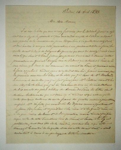 null Copie de lettre Joseph Bonaparte
Copie de lettre de Joseph BONAPARTE pour sa...
