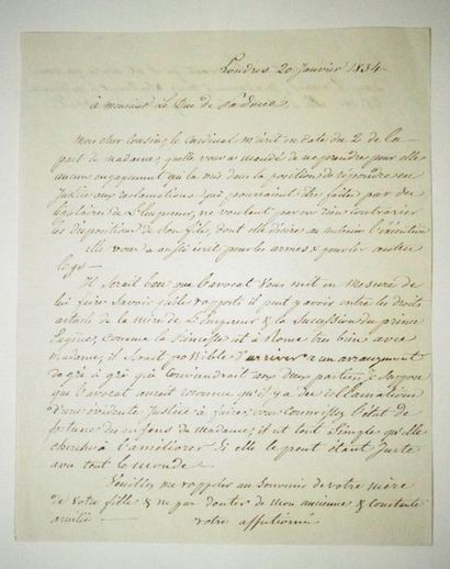 null Copie de lettre de Joseph Bonaparte
Copie d'une lettre de Joseph BONAPARTE au...