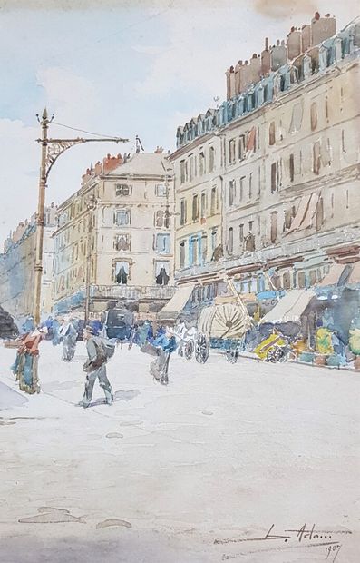 null Henri ADAM (1864-1917)

Les quais à Rouen

Aquarelle sur papier signée et datée...