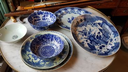 null CHINE

Ensemble de plats et coupes à décor en camaïeu bleu de paysages, personnages...