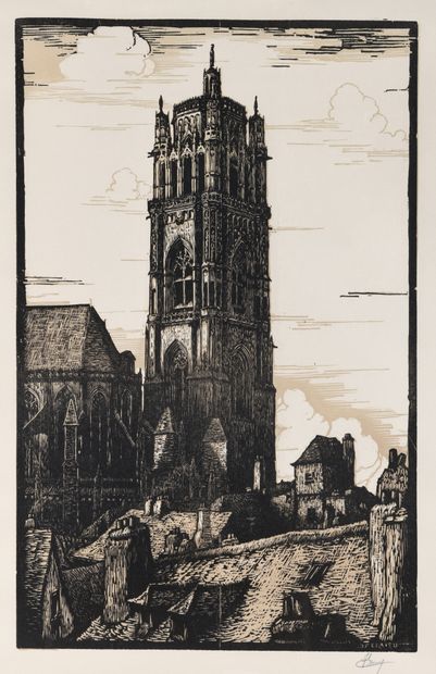null Jean FERRIEU (1900-1987)

Vue de cathédrale

Estampe en noir signée dans la...