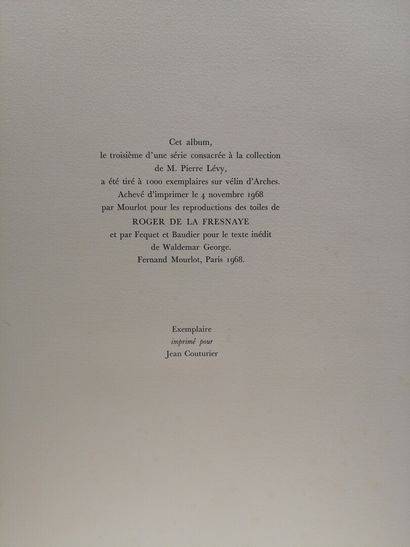 null Un porte-folio Roger de la Fresnaye par Waldemar George, volume III, collection...