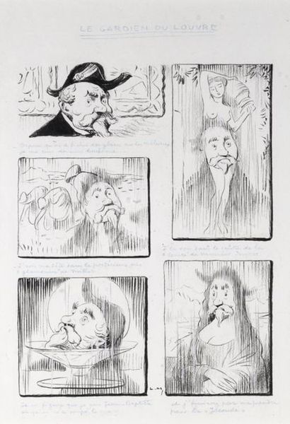 null Lucien METIVET (1863 - 1932)
LE GARDIEN DU LOUVRE 1909
Crayon, fusain et encre...