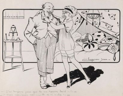 null Jean CHAPERON (1887 - 1969)
A RELATIVE BEAUTY
India ink signed on the right...