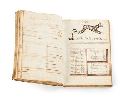 null Rare cahier d'écolier d'arithmétique appartenant à Jean Baptiste Mathieu du...