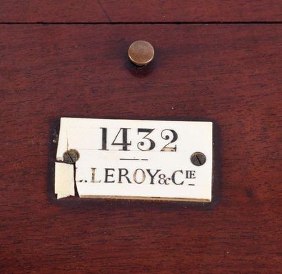 null Magnifique chronomètre de marine signé L.Leroy & Cie à Paris et porte le numéro...
